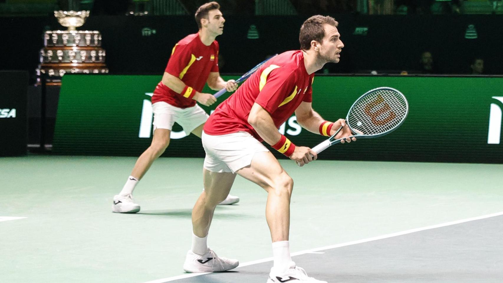 Marcel Granollers y Pedro Martínez, en las Finales de la Copa Davis