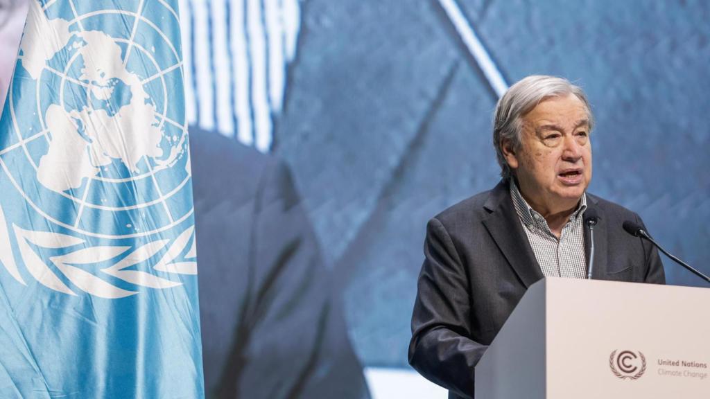 António Guterres, durante su intervención en la COP30 de Brasil.
