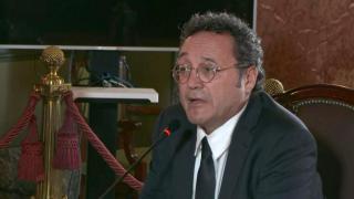 Prosecutor Alvaro Garcia Ortiz during his testimony.