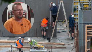 Montaje de Eduardo Roldán con un grupo de trabajadores de la construcción (Pixabay).