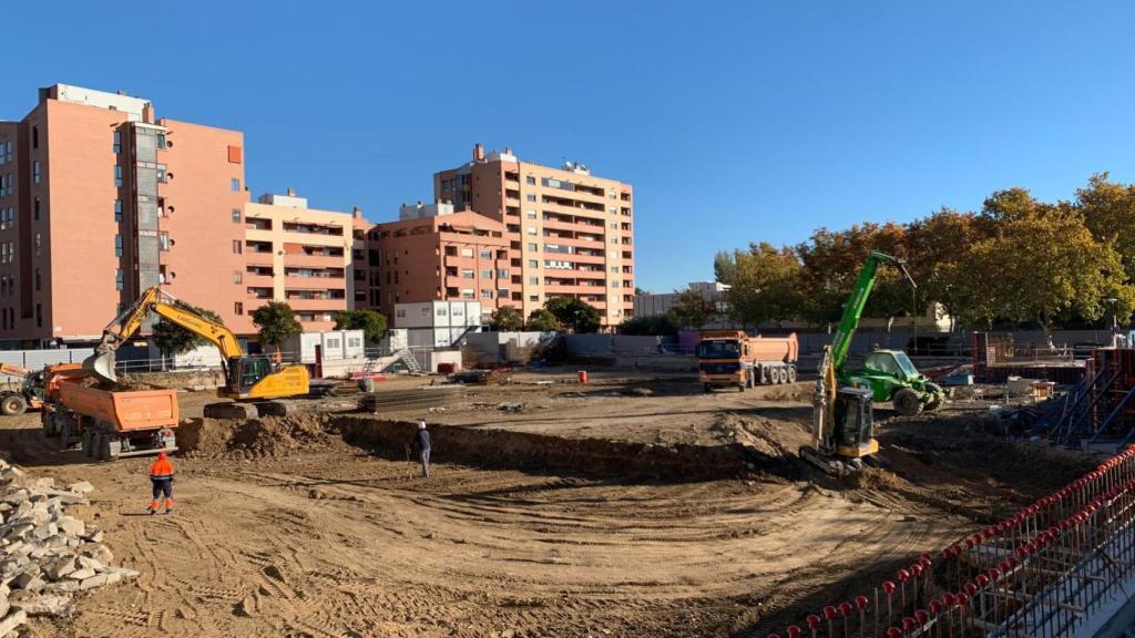 Estado de las obras de viviendas en la calle María Zambrano en el Actur