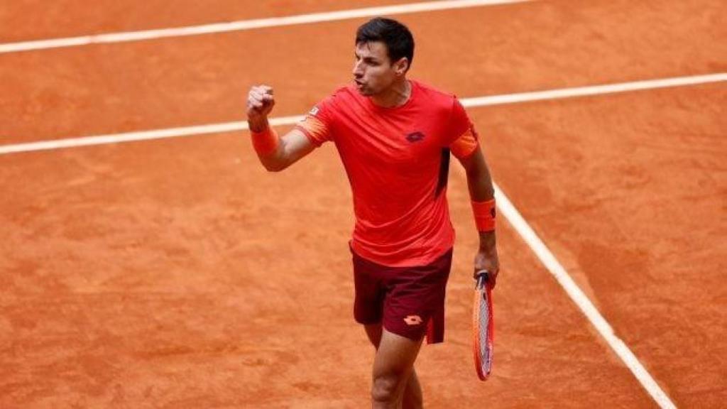 Bernabé Zapata, durante el Mutua Open de Madrid