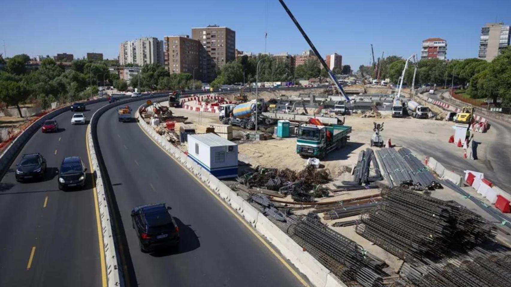 Imagen de archivo de las obras de la A-5, en Madrid.