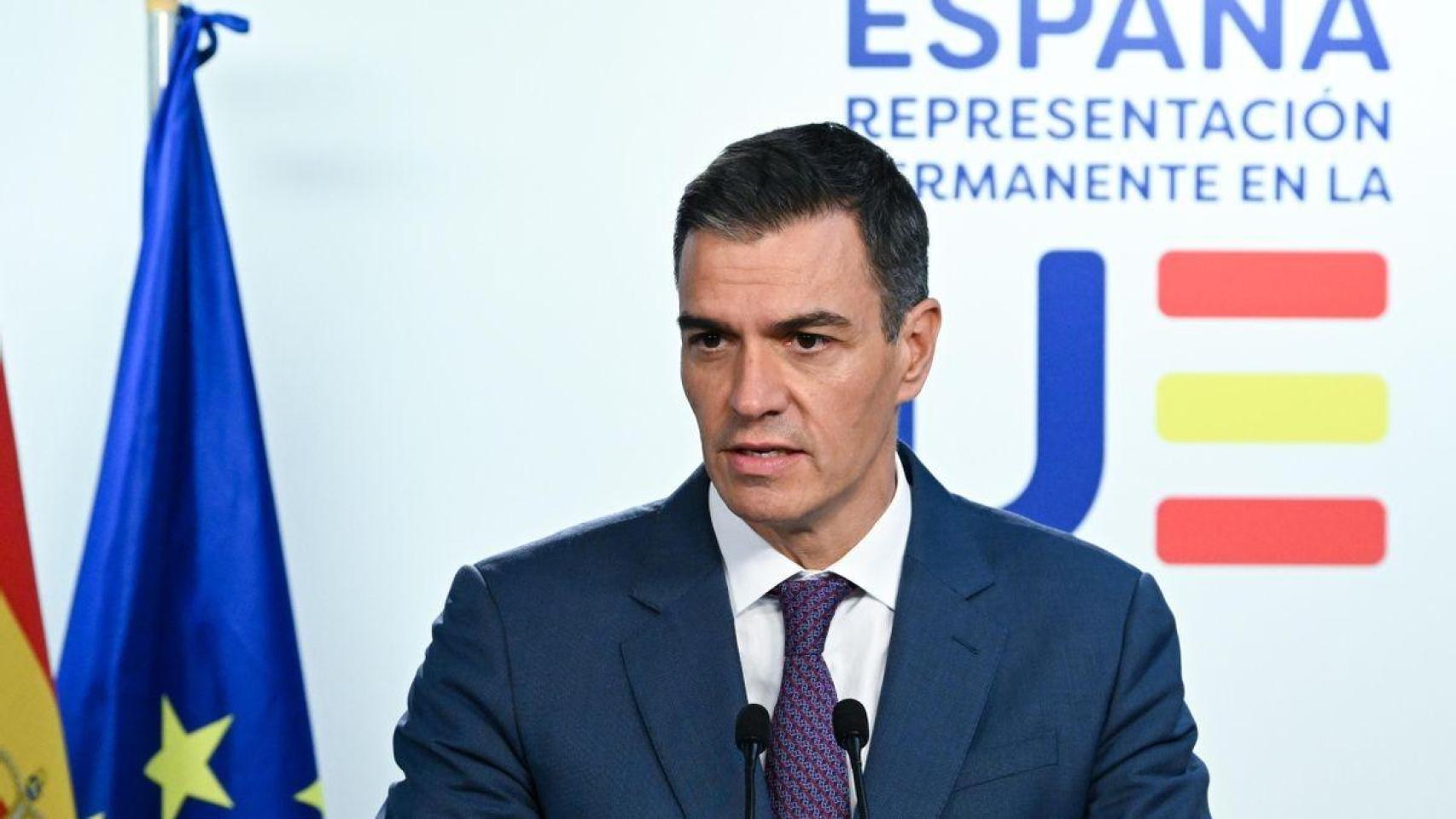 El presidente del Gobierno, Pedro Sánchez, en el día que preguntó quién va a pedir disculpas al fiscal general del Estado.