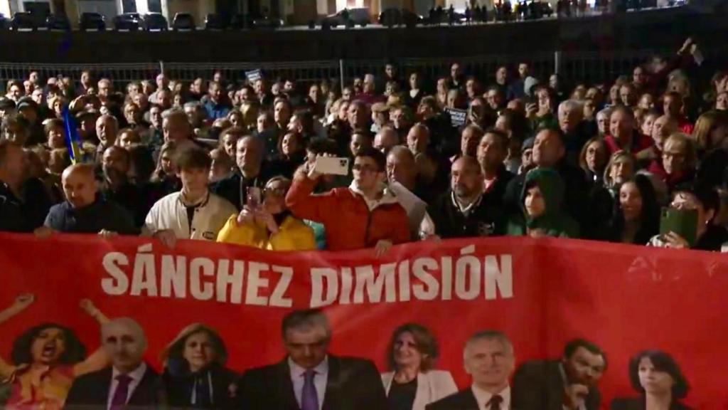 Manifestación contra Sánchez en Paiporta. EE