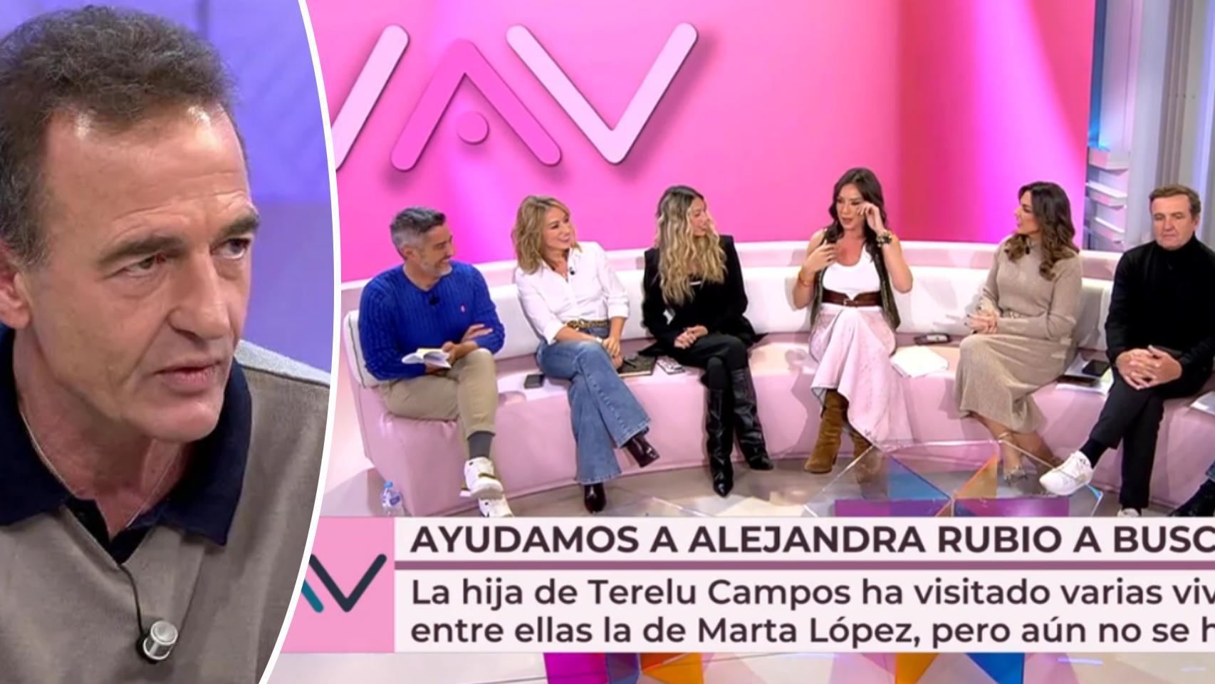 Alessandro Lequio y los colaboradores de 'Vamos a ver', con Patricia Pardo en el centro, este jueves, 20 de noviembre.