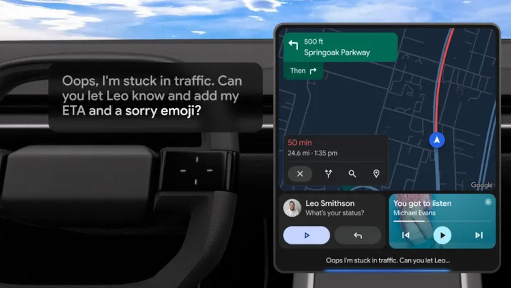 Envío de mensajes con Gemini en Android Auto