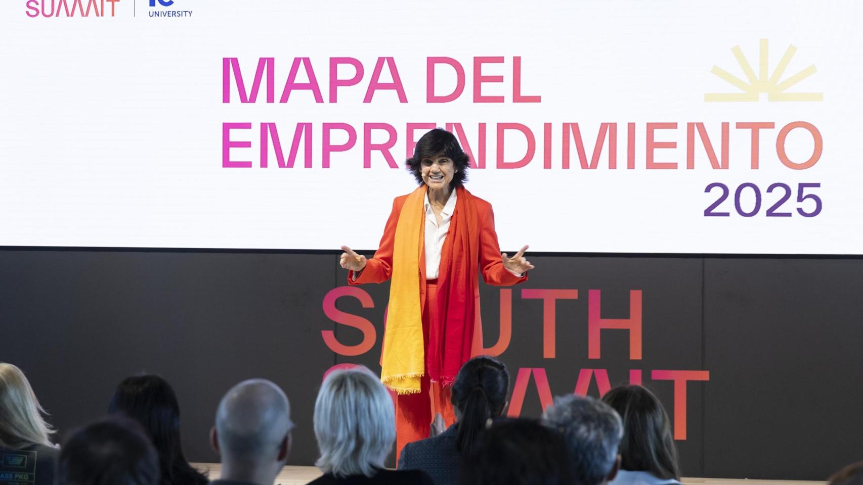 La presidenta y fundadora de South Summit, María Benjumea, durante la presentación del estudio.