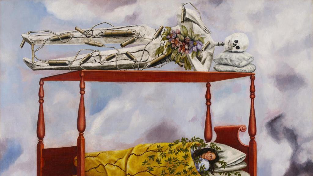 El retrato 'El Sueño (La cama)' de Frida Kahlo.