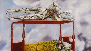 El retrato 'El Sueño (La cama)' de Frida Kahlo.