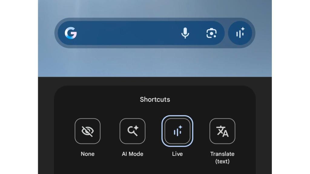 Nuevo botón de Gemini Live
