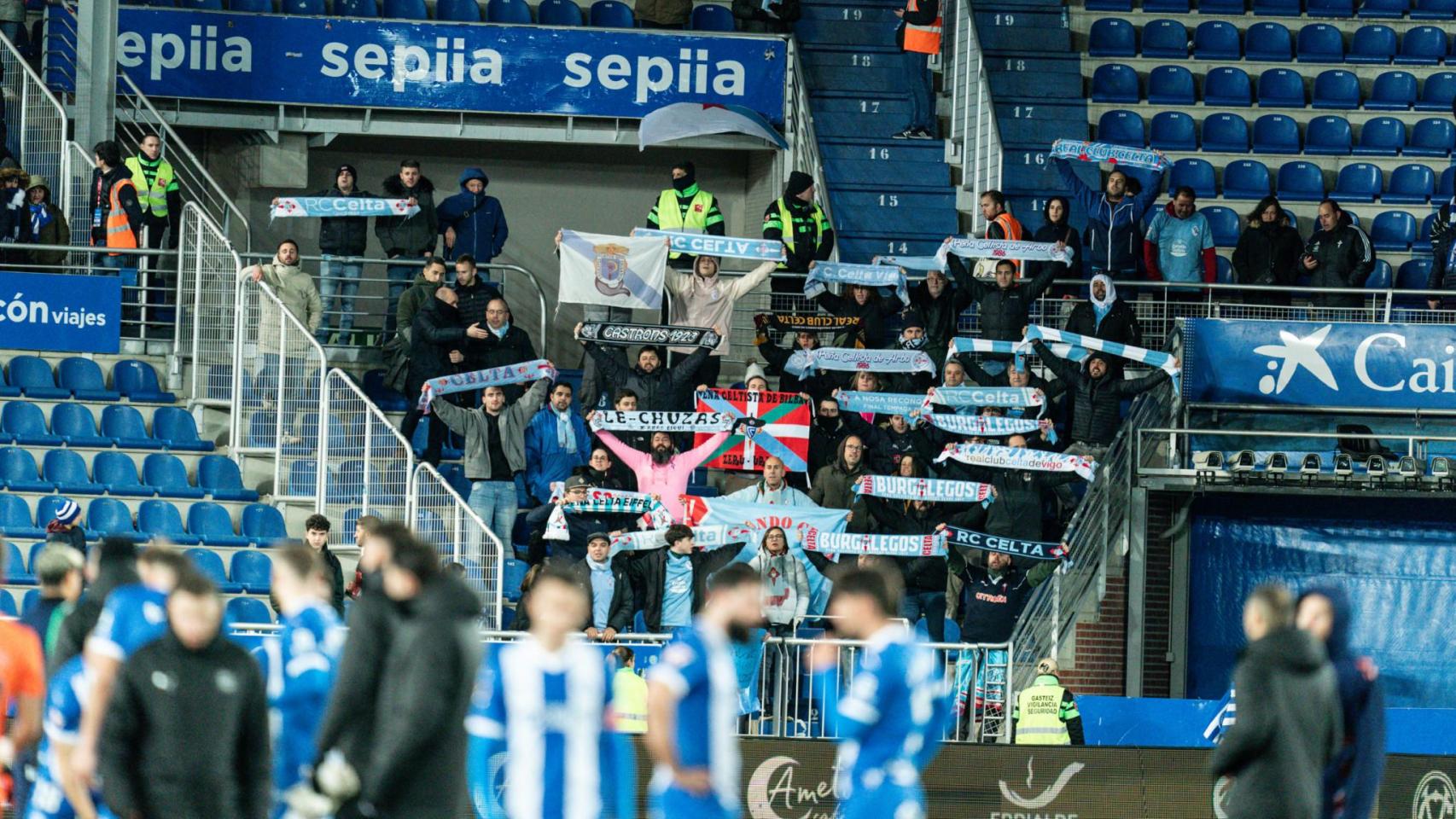Aficionados del Celta en Mendizorroza