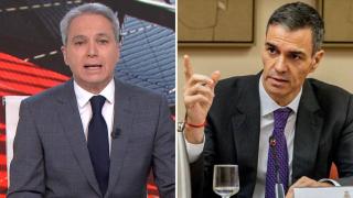 Vicente Vallés y Pedro Sánchez, en un fotomontaje de BLUPER.