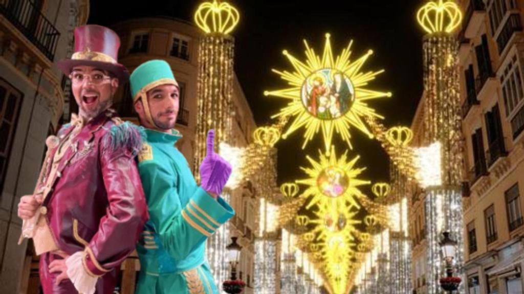 Un montaje con los protagonistas de Imagine y la calle Larios.