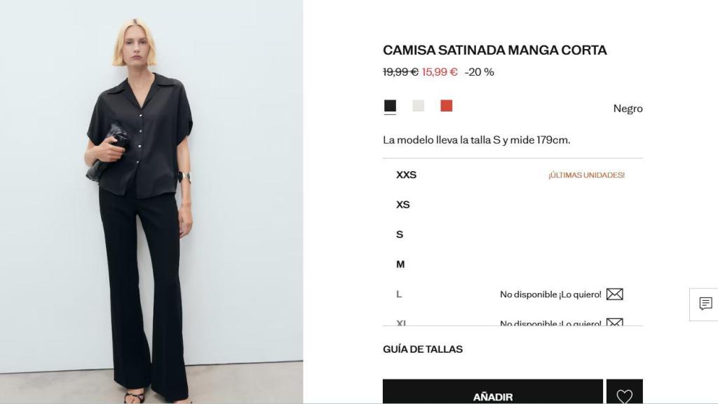 Camisa satinada. REF. 17021156