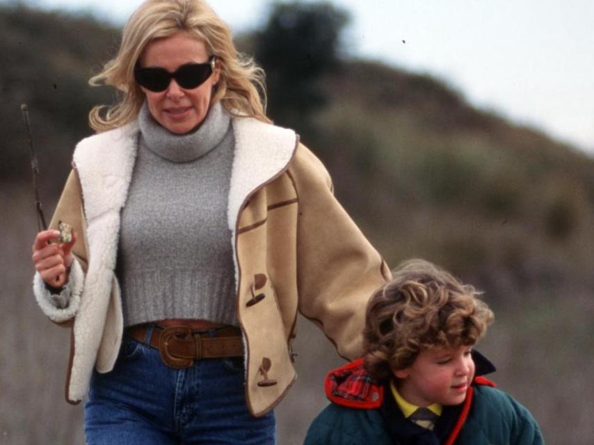 La actriz junto a su hijo, Álex Lequio, en una imagen de archivo.