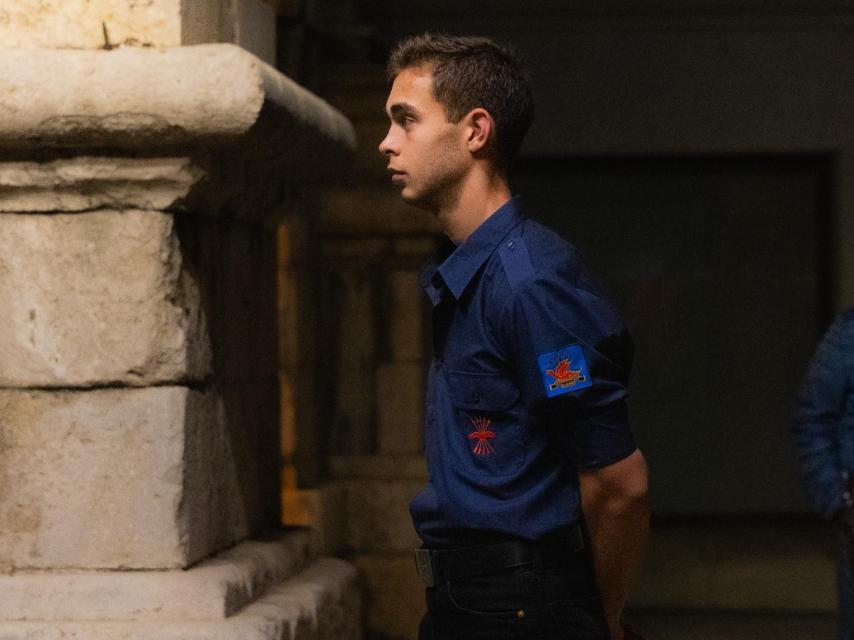 Jorge M. Luna, presidente de las juventudes falangistas de Aragón.