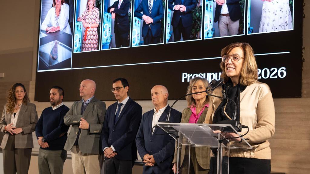 La presidenta de la Diputación de Palencia, Ángeles Armisén, durante la presentación de los presupuestos de la institución provincial, este viernes