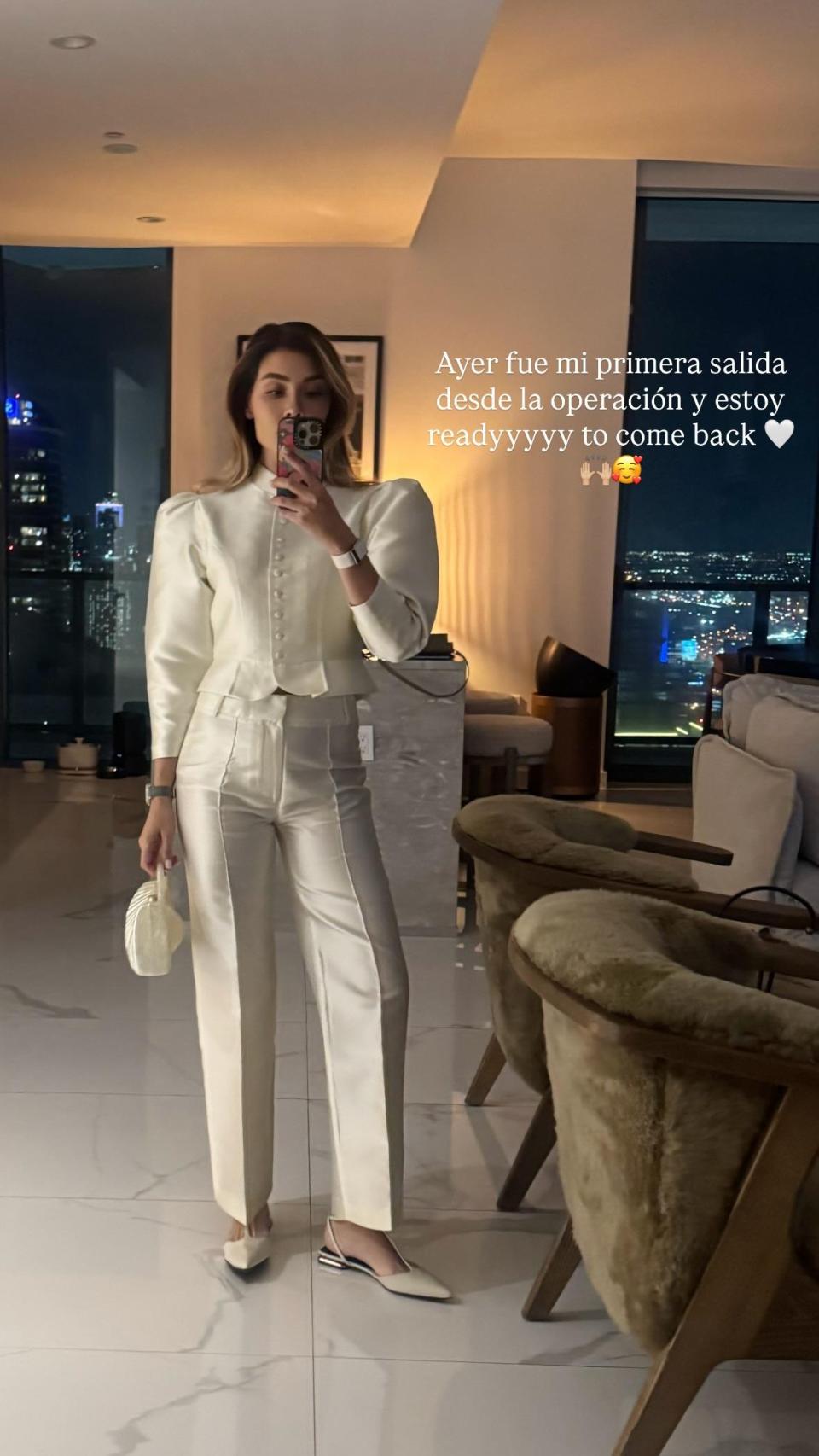 Michelle Salas, en una 'story' de Instagram.