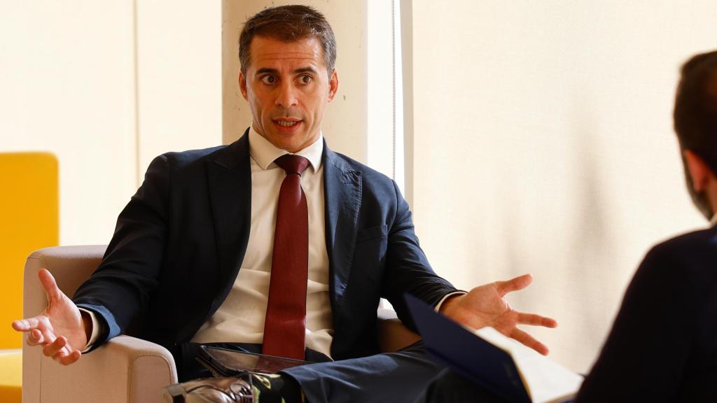 Un momento de la entrevista a Carlos Yuste.