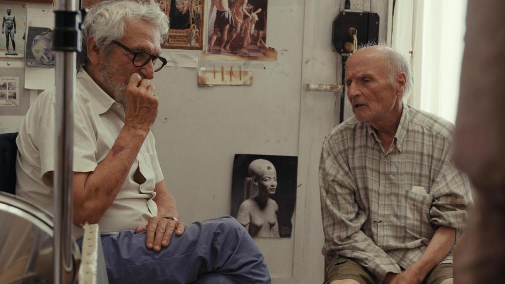 Tusquets, con Antonio López, en la película.