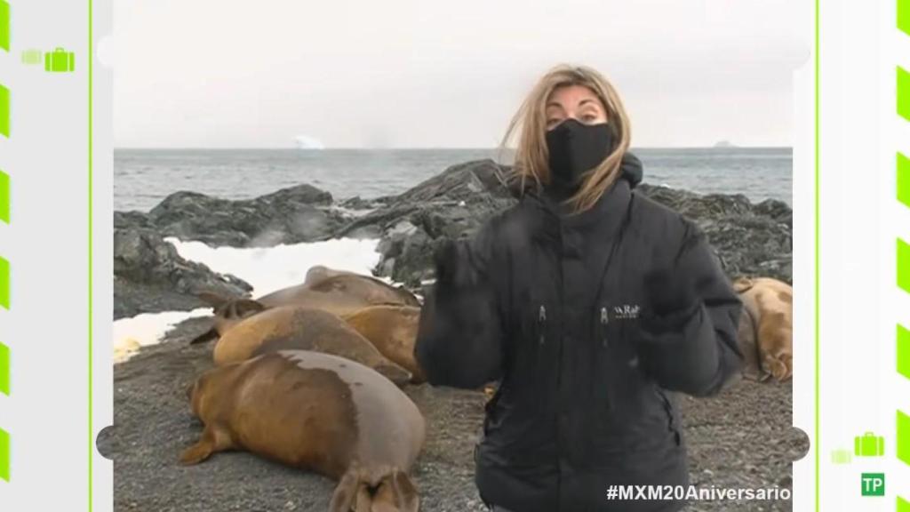 Paloma Ferre, durante uno de sus reportajes de 'Madrileños por el mundo'.
