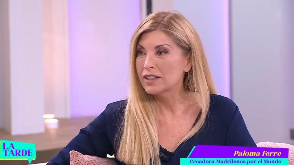 Paloma Ferre, durante una visita a 'La Tarde' con Christian Gálvez.