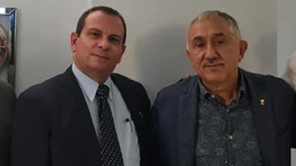 Fernando González Llort y Pepe Alvárez, Secretario General de UGT, en una reunión en Madrid en 2021.