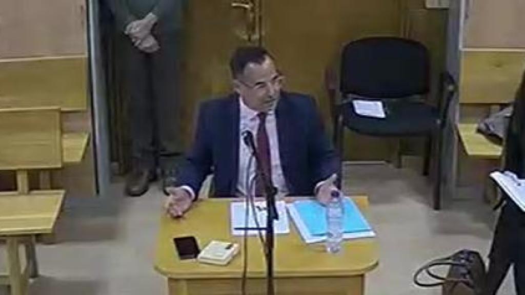 Fotograma del vídeo de la declaración testifical de Stampa.