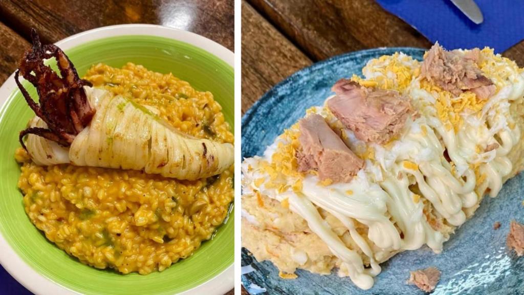 Algunos de los platos que pone Moussa en la Taberna Tarifa.