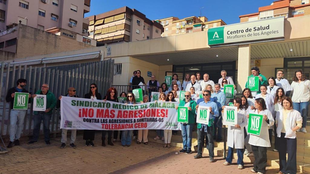 Última concentración de médicos tras una agresión.