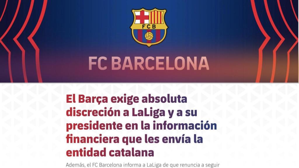 Declaração do FC Barcelona