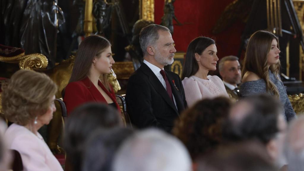 La Familia Real en el acto de entrega del Toisón de Oro.