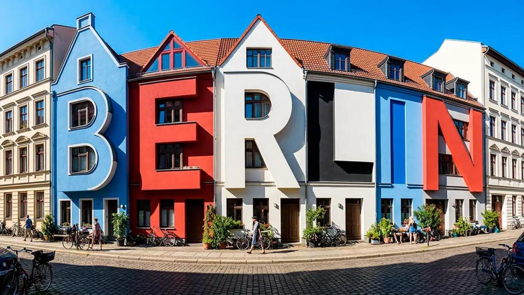 Texto incrustado en una imagen real de una fachada