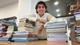 Borjamina en su nueva librería.