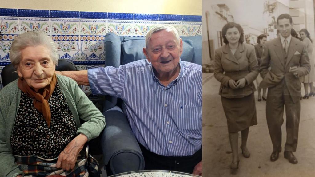 Luisa Álvarez y Genaro Suárez en el salón de su casa posando para EL ESPAÑOL.