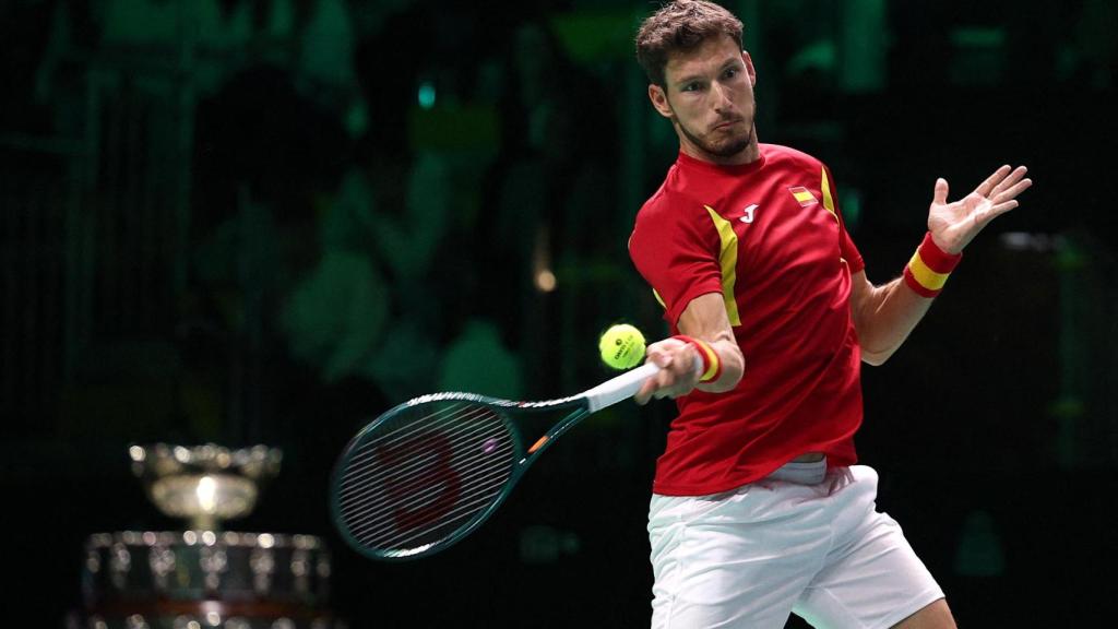Pablo Carreño, durante las Finales de la Copa Davis