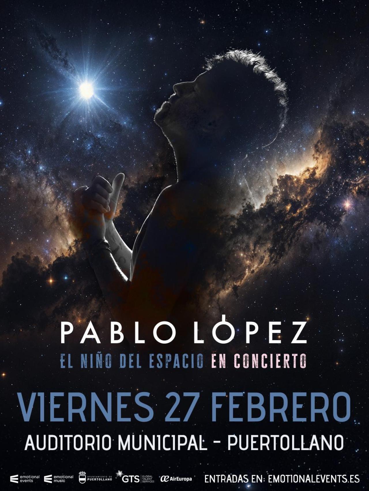 Cartel del concierto en Puertollano.