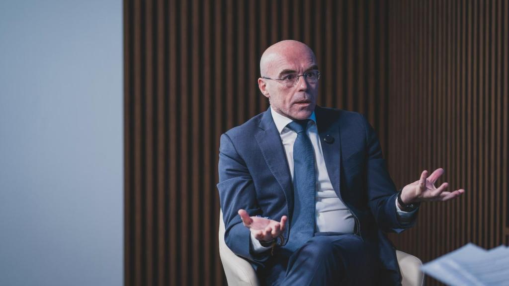 El eurodiputado de Vox Jorge Buxadé, durante su entrevista en EL ESPAÑOL.