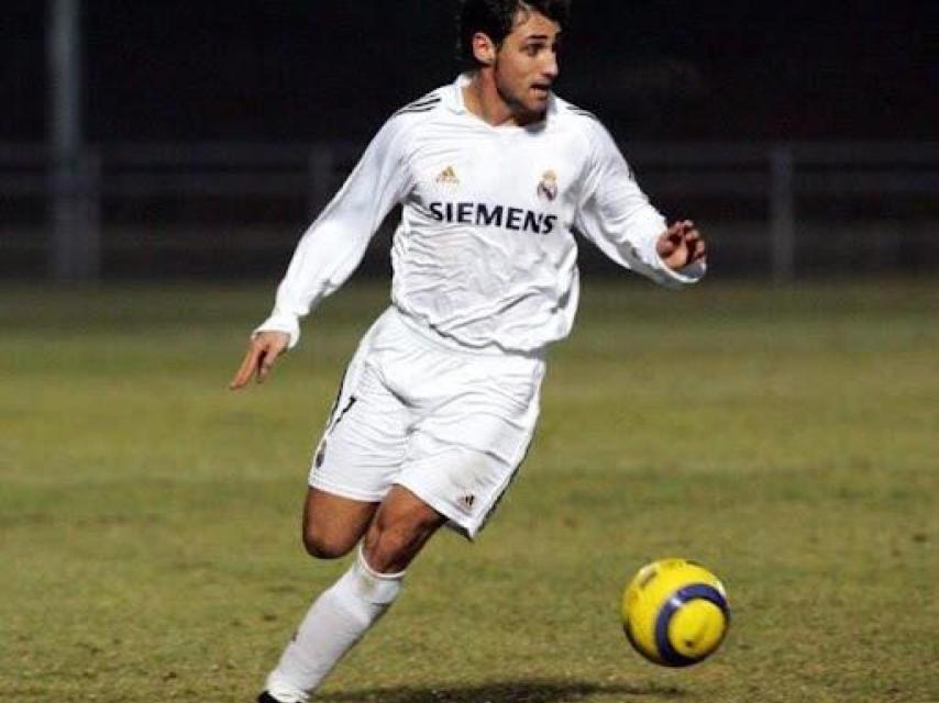 Miguel Palencia, en un partido con el Real Madrid.