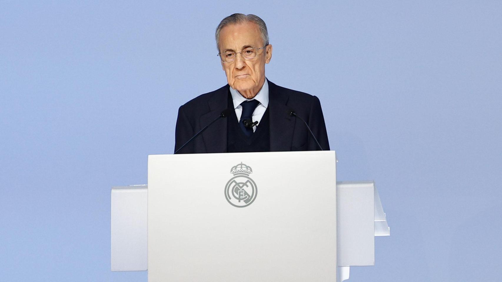 Florentino Pérez, en la Asamblea.