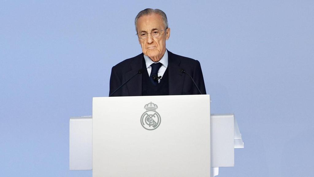 Florentino Pérez, en la Asamblea.