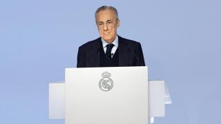 Florentino Pérez, en la Asamblea.