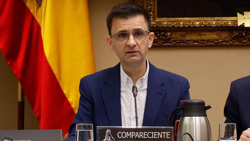 José Pablo López en la comparecencia de la Comisión Mixta de Control Parlamentario de la Corporación RTVE y sus Sociedades en septiembre de 2025