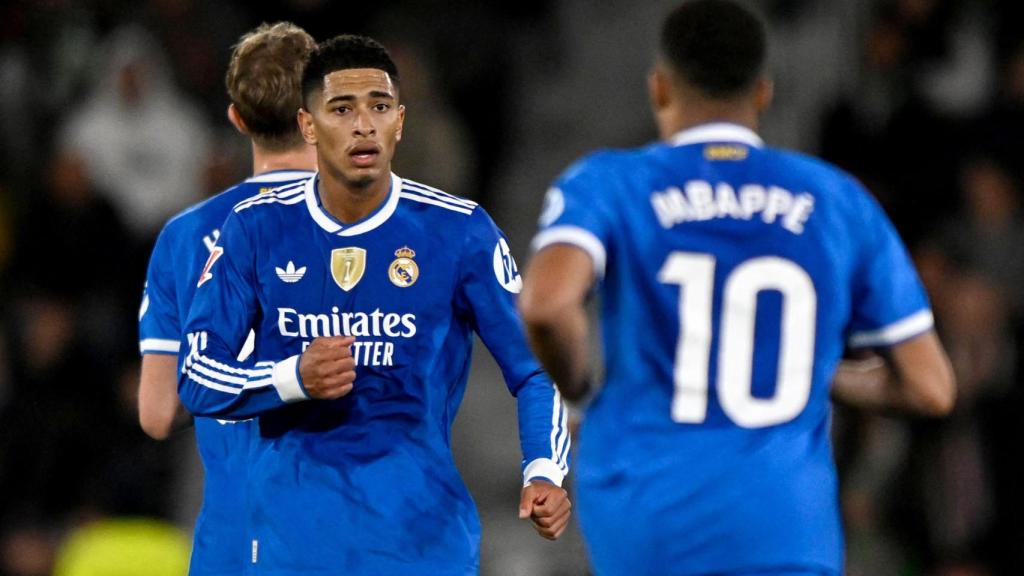 Bellingham celebra el gol del empate ante el Elche.