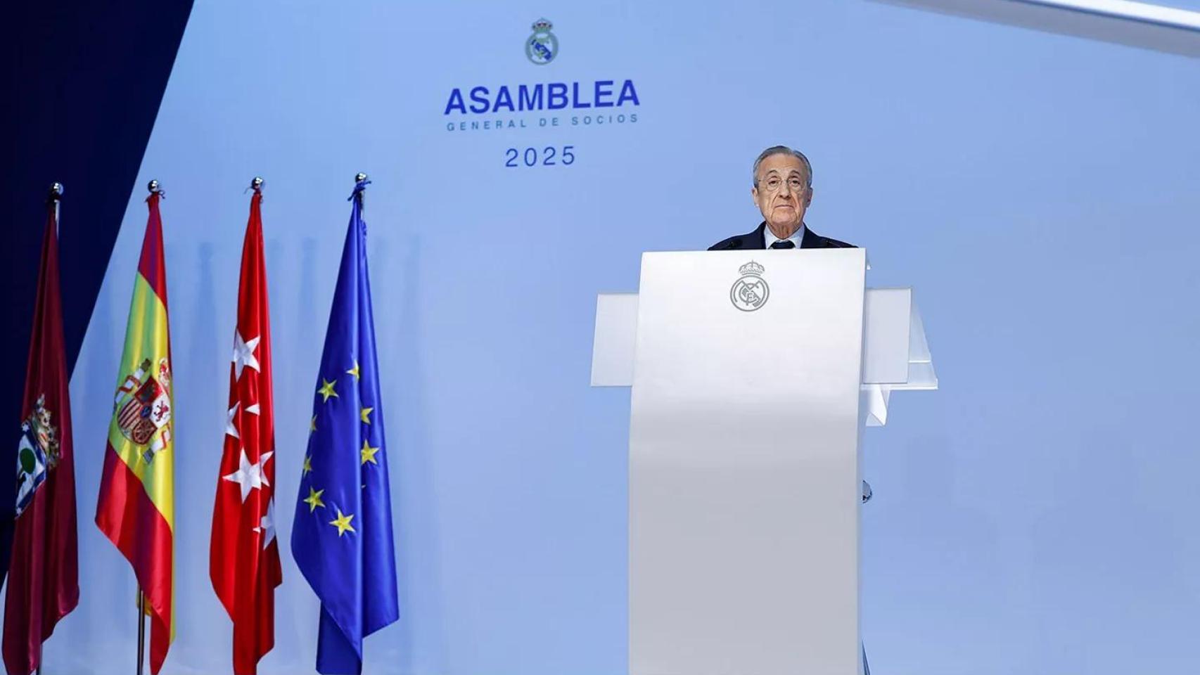 Florentino Pérez, en la Asamblea Ordinaria del Real Madrid 2025