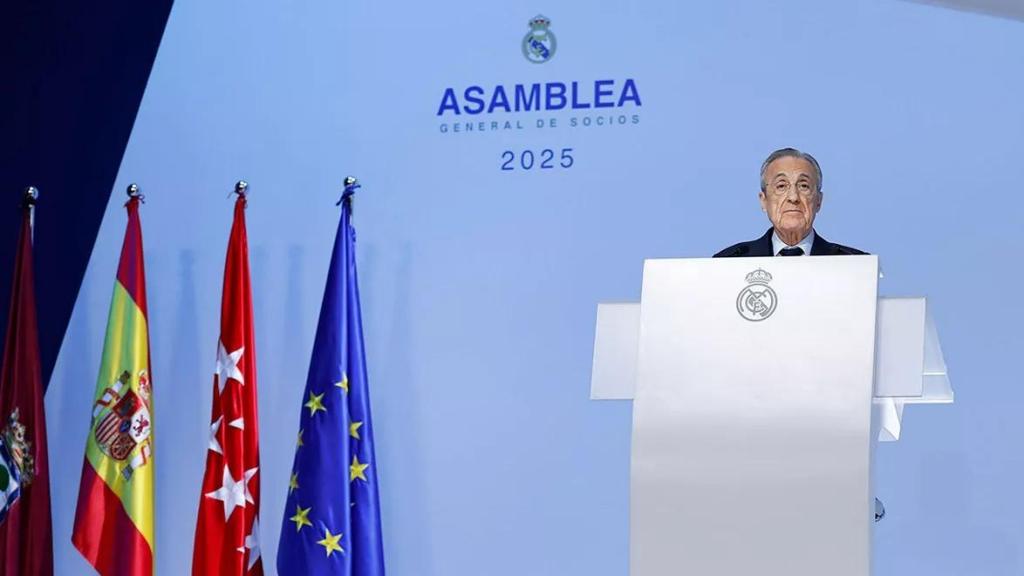 Florentino Perez na Assembleia Ordinária do Real Madrid 2025