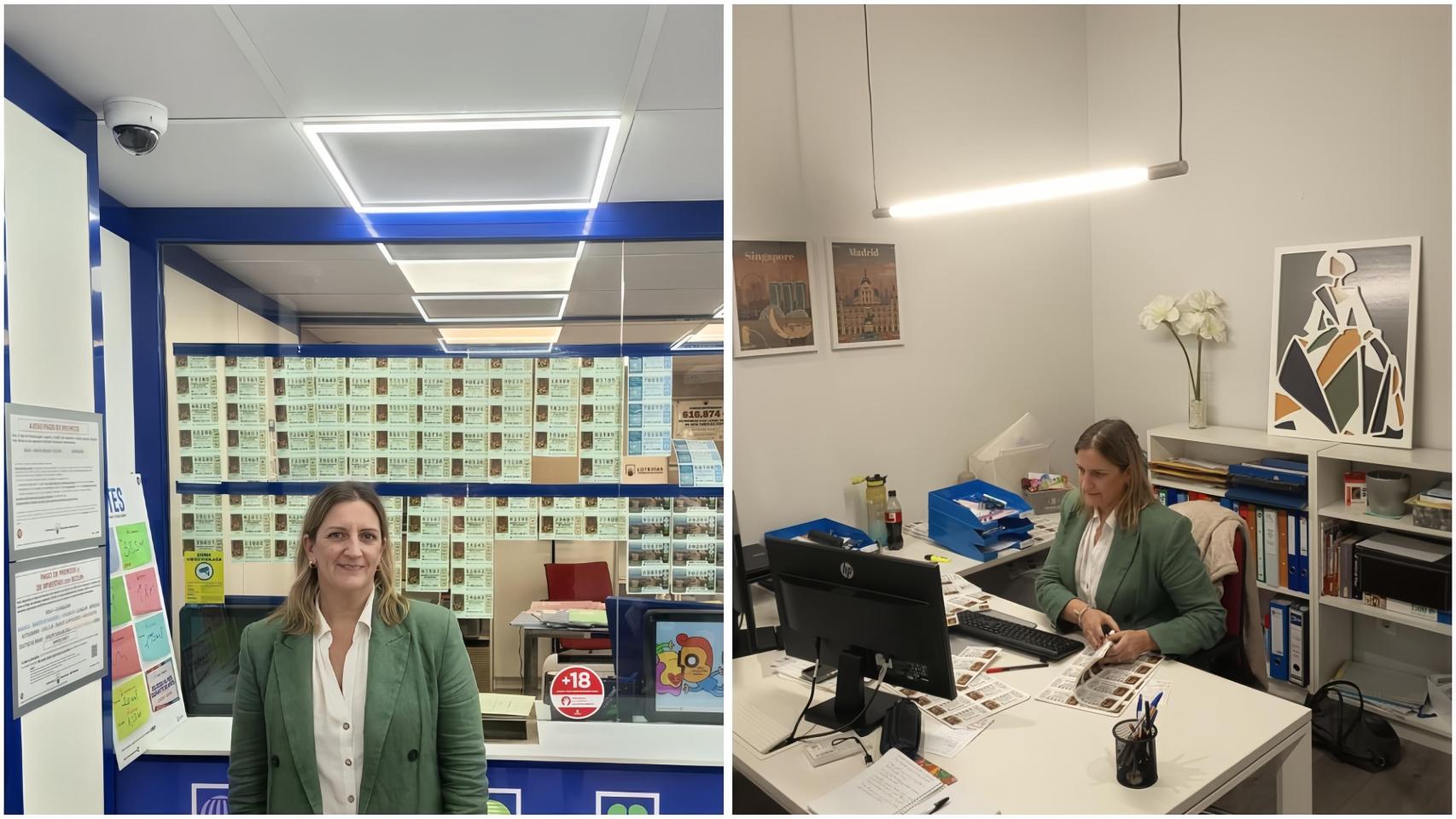 Belén Torrente, propietaria de la administración 'Botes de Suerte' en Madrid.