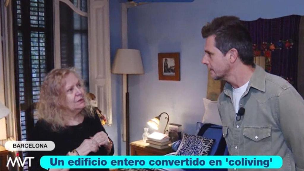 Rosario, inquilina con riesgo de desalojo y Luis Calero, periodista.