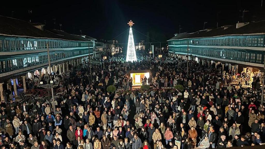Plaza Mayor de Almagro en Navidad.